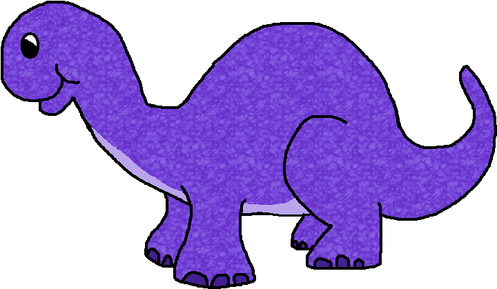 Purple Cartoon Dinosaur Clipart