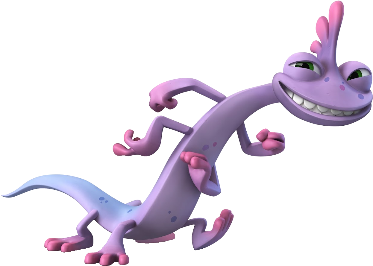 Purple Cartoon Monster Happy