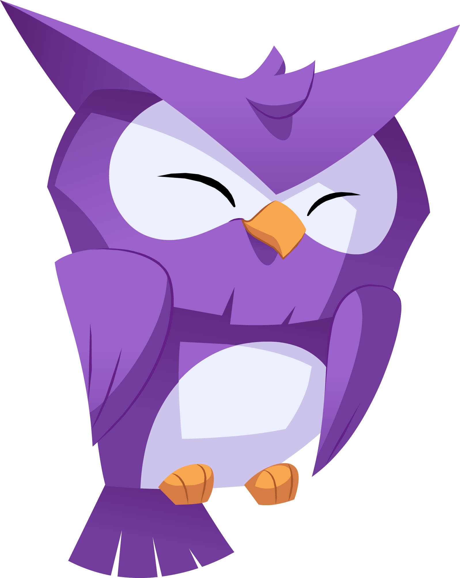 Purple Owl - Animal Jam Animal Png PNG with transparent background