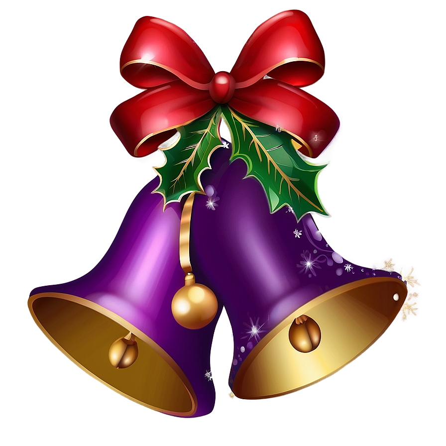 Purple Christmas Bells Png 06122024