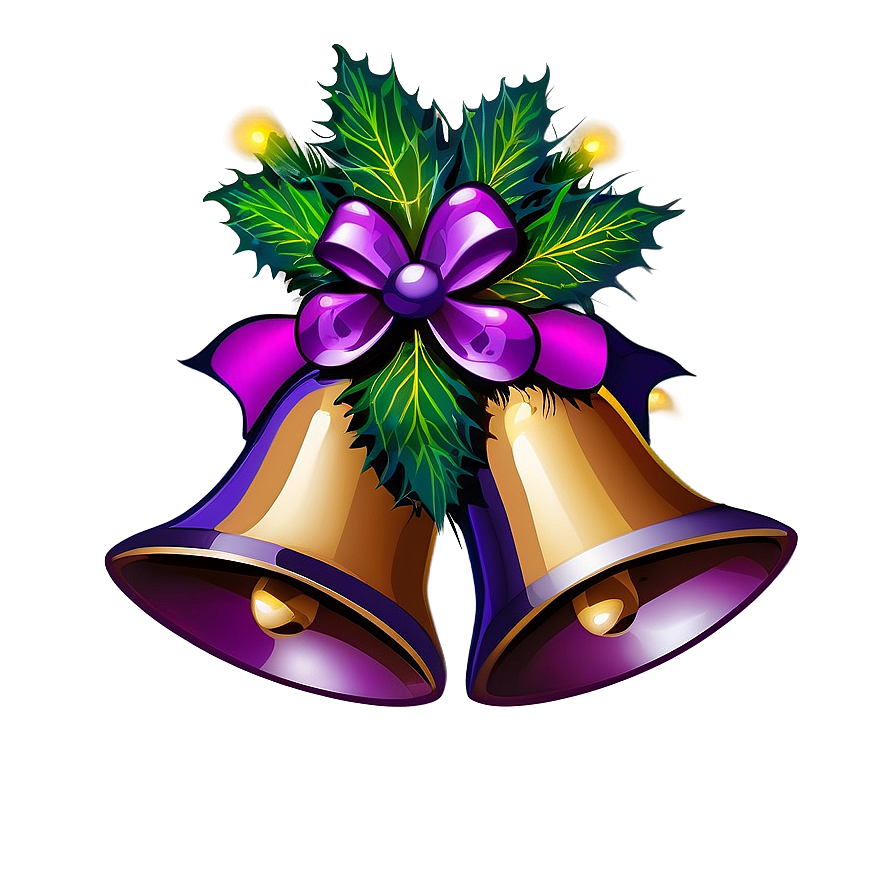 Purple Christmas Bells Png 46