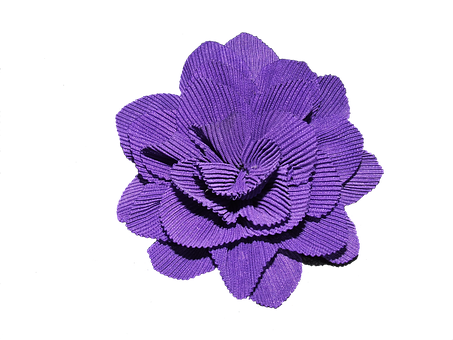 Purple Corrugated Paper Flower Art PNG with transparent background