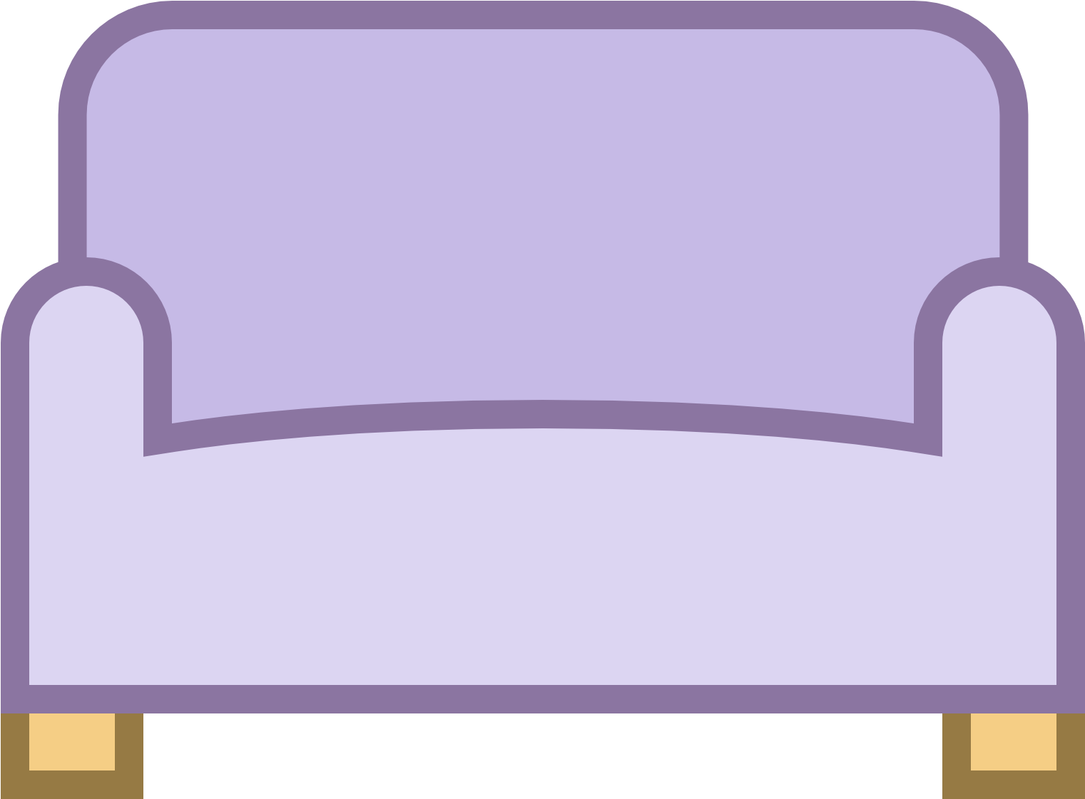 Purple Couch Clipart