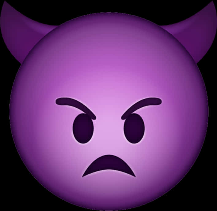 Purple Devil Emoji Graphic PNG image with a transparent background, free high-resolution download