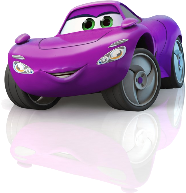 Purple Disney Car Character Smiling