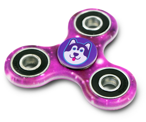 Purple Dog Fidget Spinner