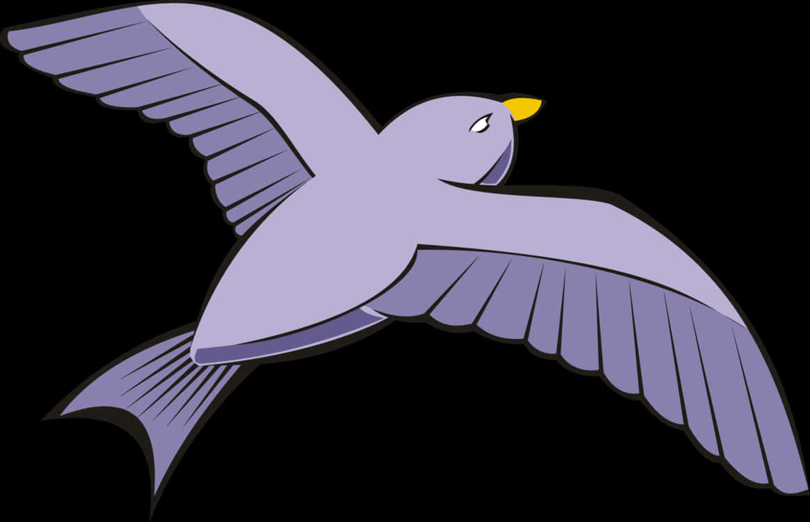 Purple Dove Illustration Flying