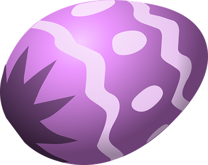Purple Easter Egg Pattern Graphic PNG with transparent background