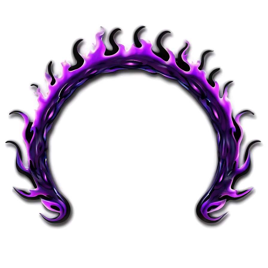 Purple Fire Border Png Awt