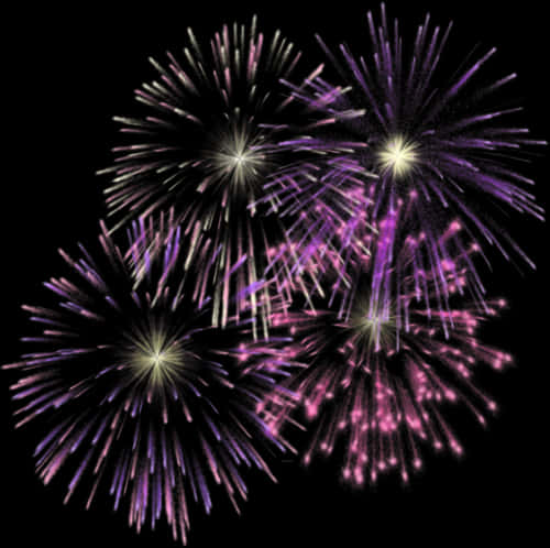 Purple Fireworks Display