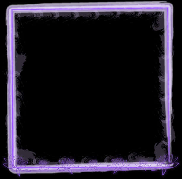 Purple Floral Border Frame