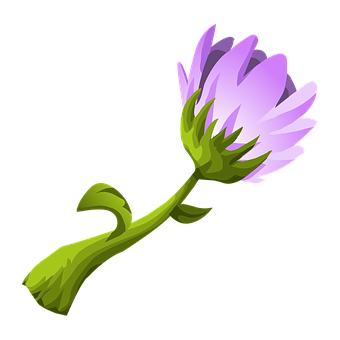 Purple Flower Illustration PNG with transparent background
