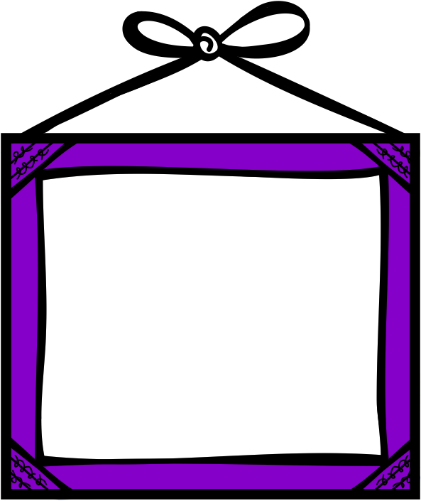 Purple Frame Blank Sign