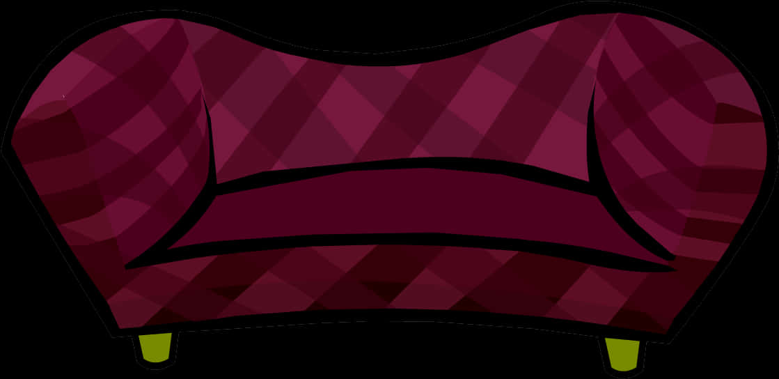 Purple Geometric Pattern Couch PNG with transparent background