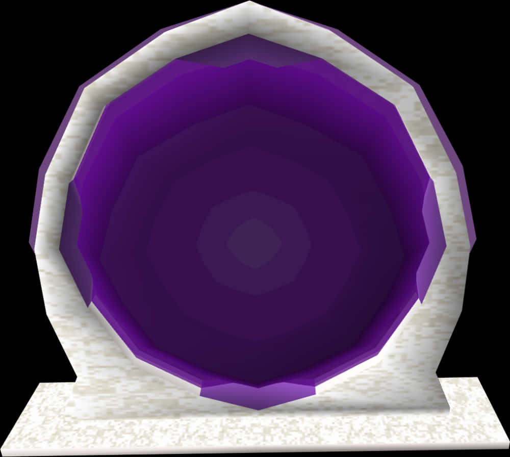 Purple Geometric Portal Graphic PNG with transparent background