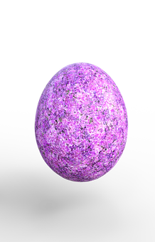 Purple Glitter Eggon Black Background