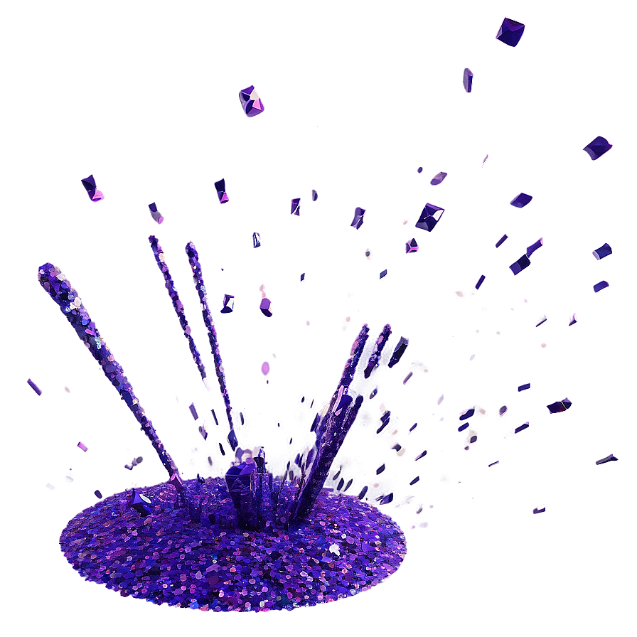 Purple Glitter Explosion Png 96