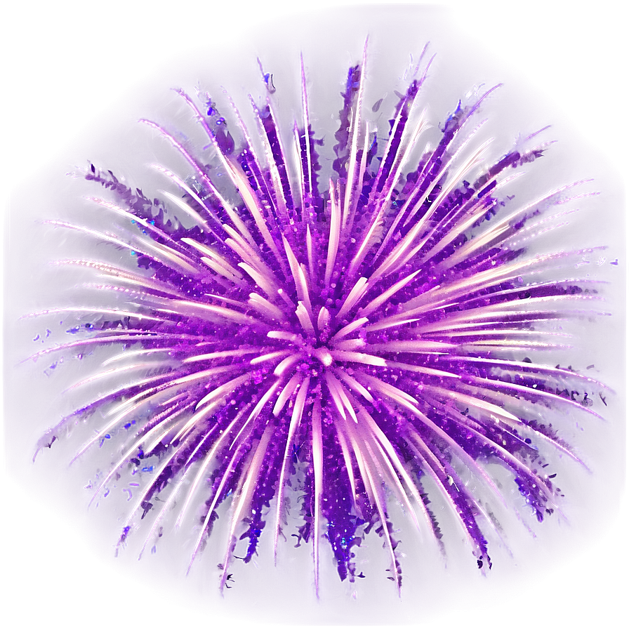 Purple Glitter Fireworks Png Mlu21