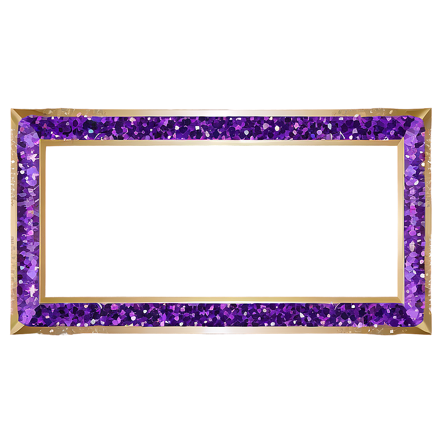 Purple Glitter Frame Png Oux60