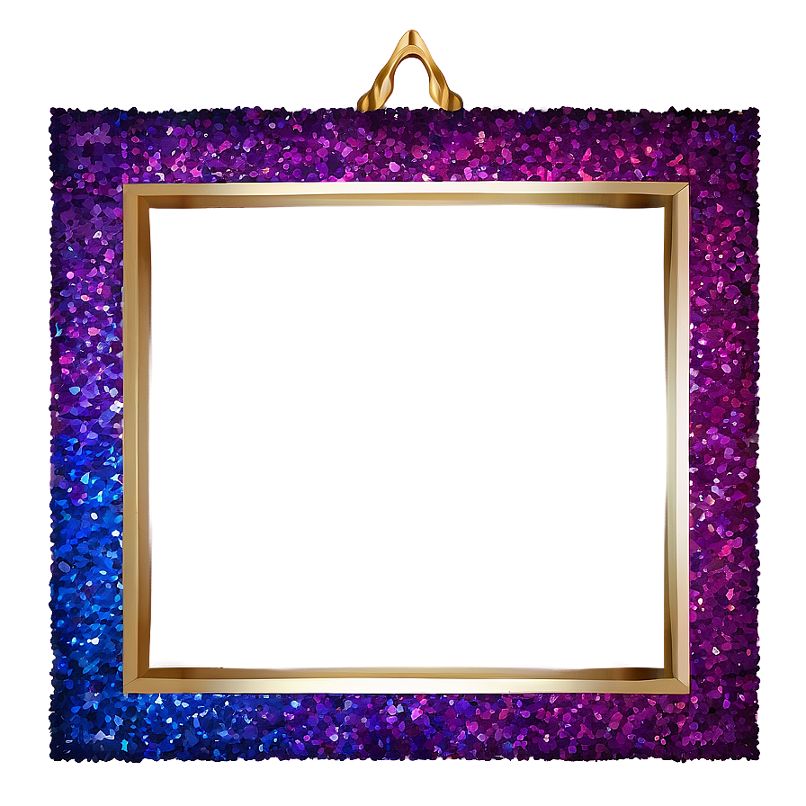 Purple Glitter Frame Png Tgl