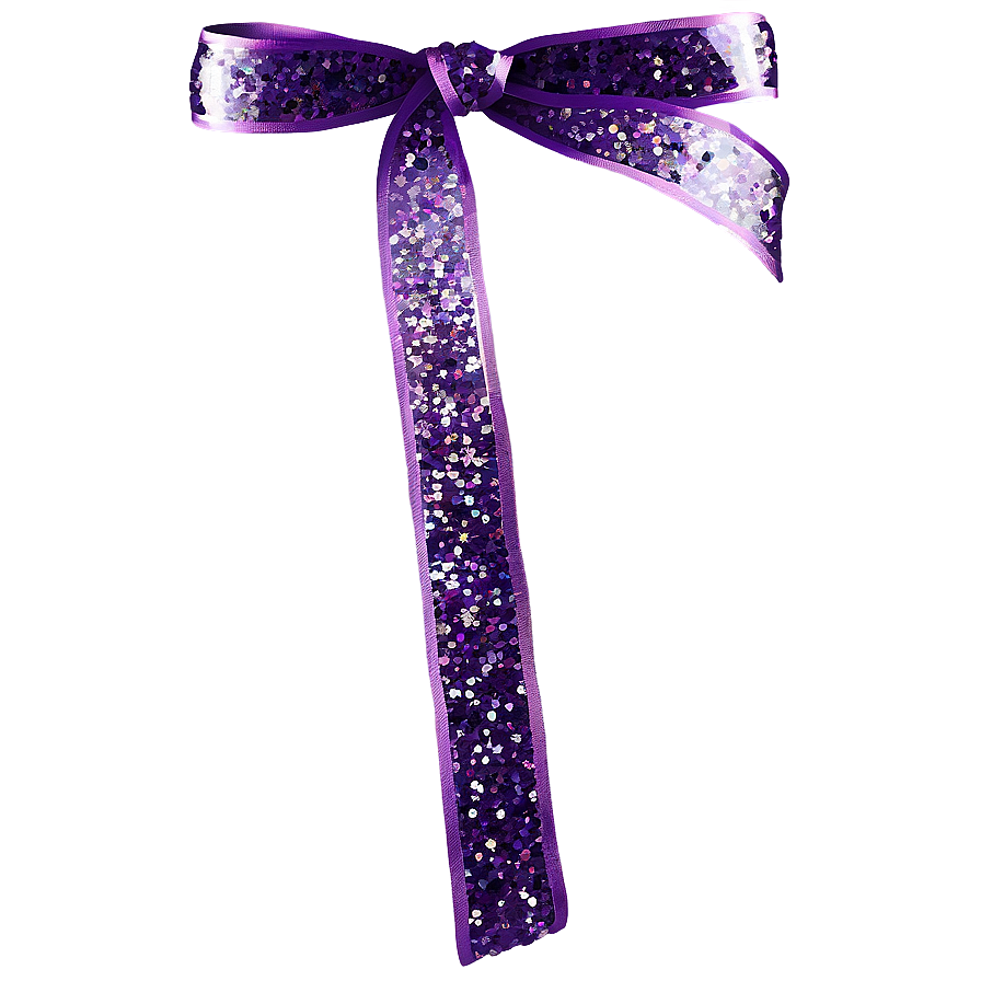 Purple Glitter Ribbon Png Jvp