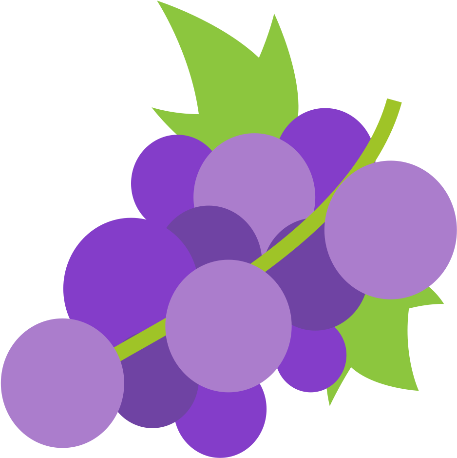 Purple Grapes Cliparts 8, Buy Clip Art - Grape Emoji, HD Png Download PNG with transparent background