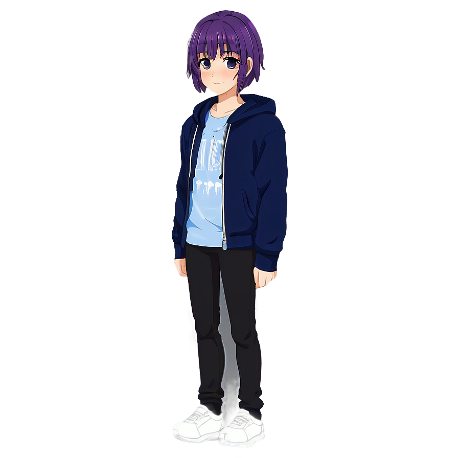 Purple Hair Anime Girl Png 06272024