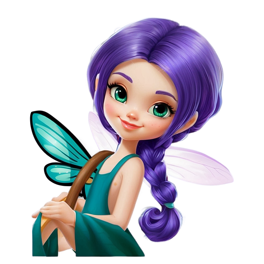 Purple Hair Fairy Tale Character Png 91