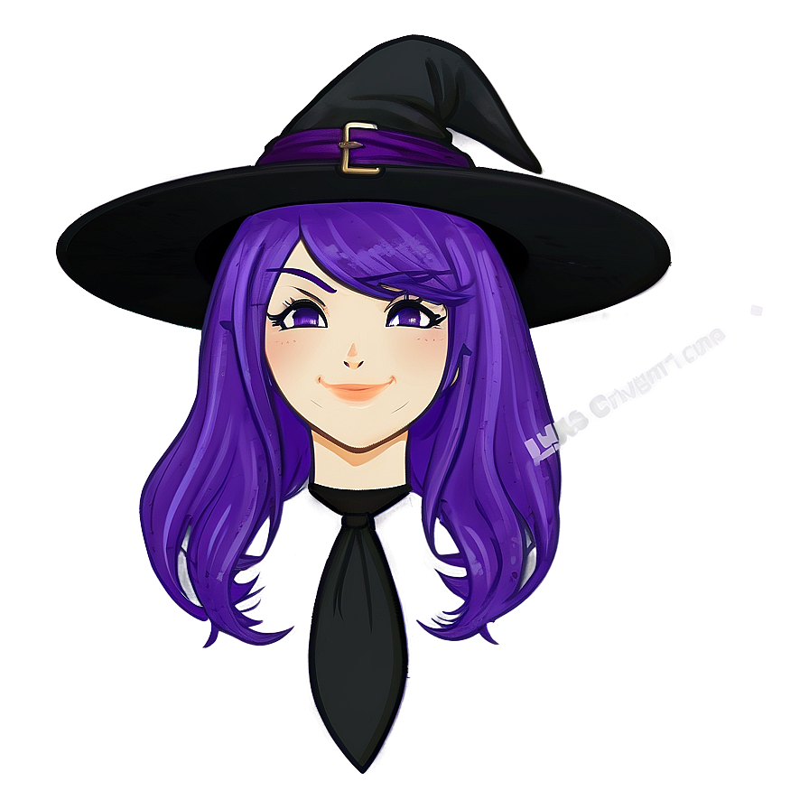 Purple Hair Witch Character Design Png 06272024