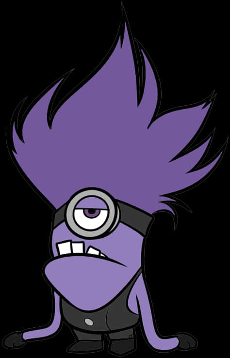 Evil Minion - Purple Minion Svg Free PNG image with a transparent background, free high-resolution download