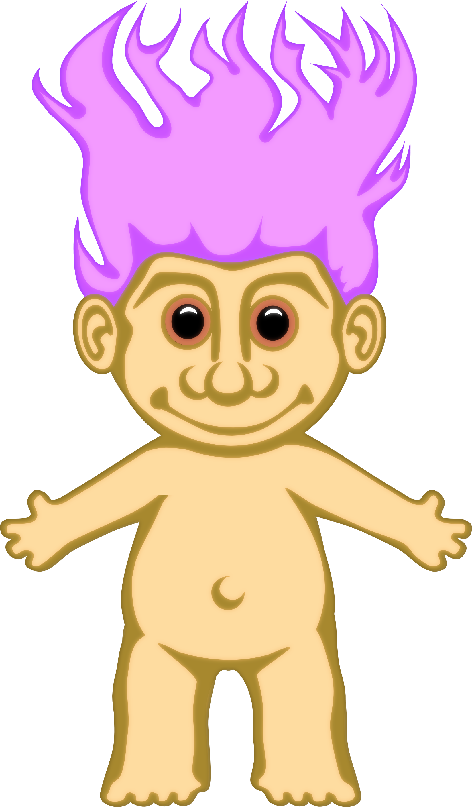 Purple Haired Troll Cartoon Graphic