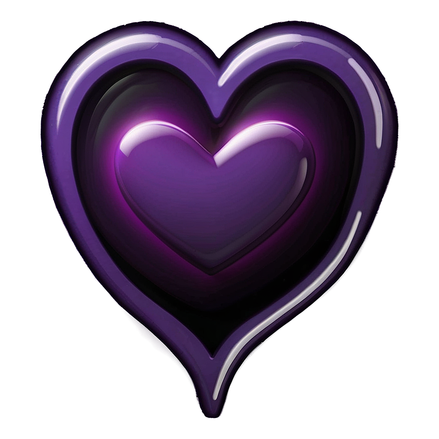 Purple Heart Emoji Transparent Design 68