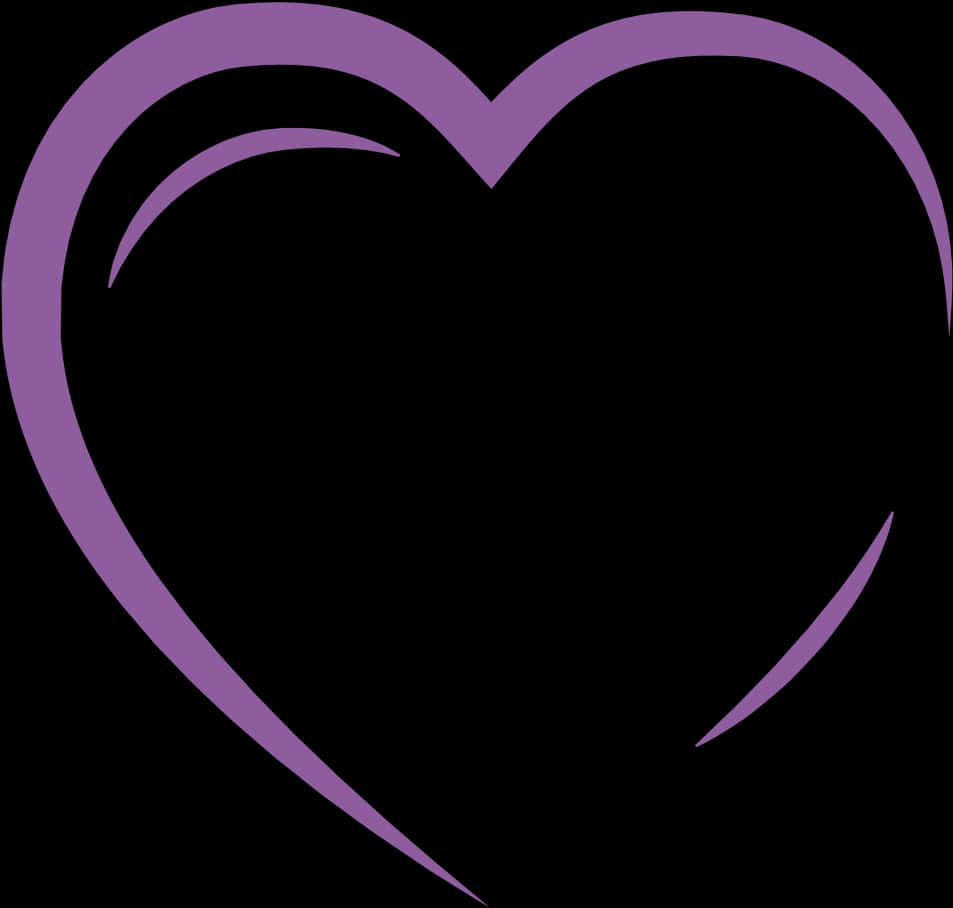 Purple Heart Outline Graphic