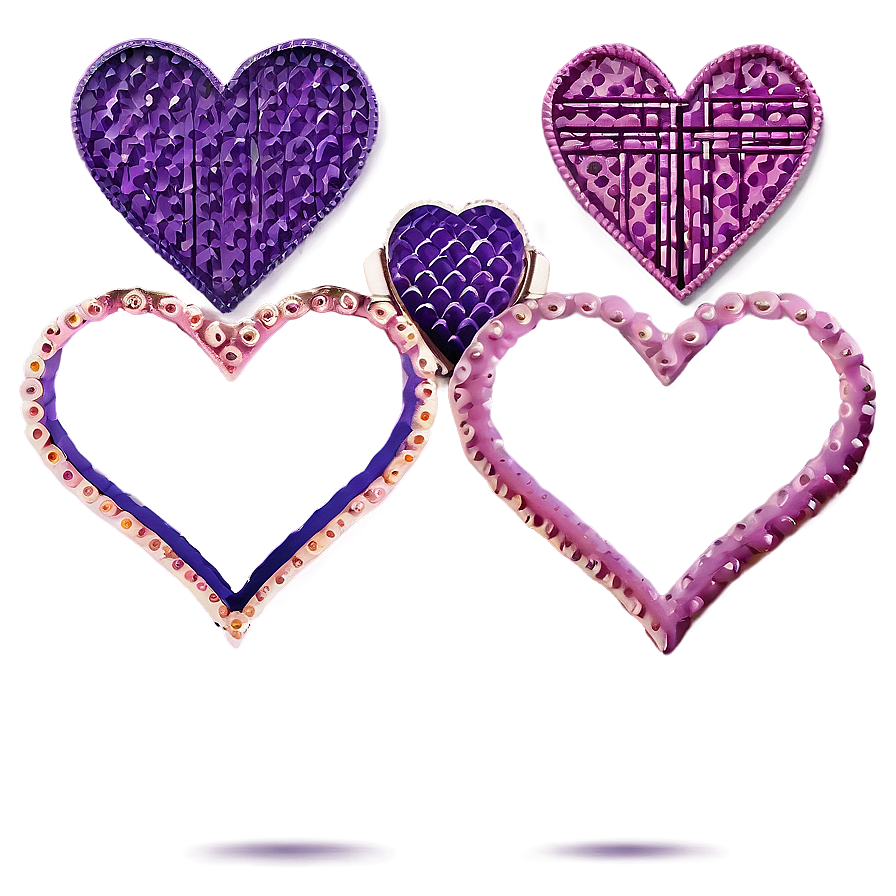 Purple Hearts Png Yfl47