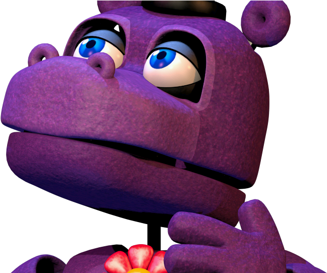 Purple Hippo Cartoon Character