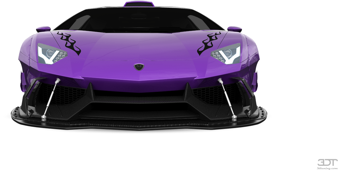 Purple Lamborghini Front View