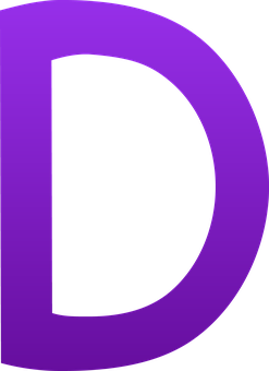 Purple Letter D Graphic