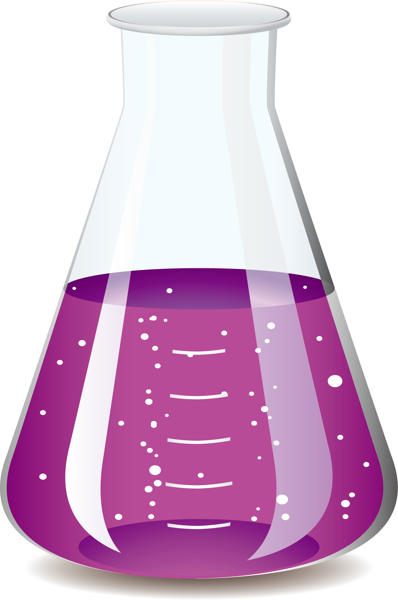 Purple Liquid Erlenmeyer Flask