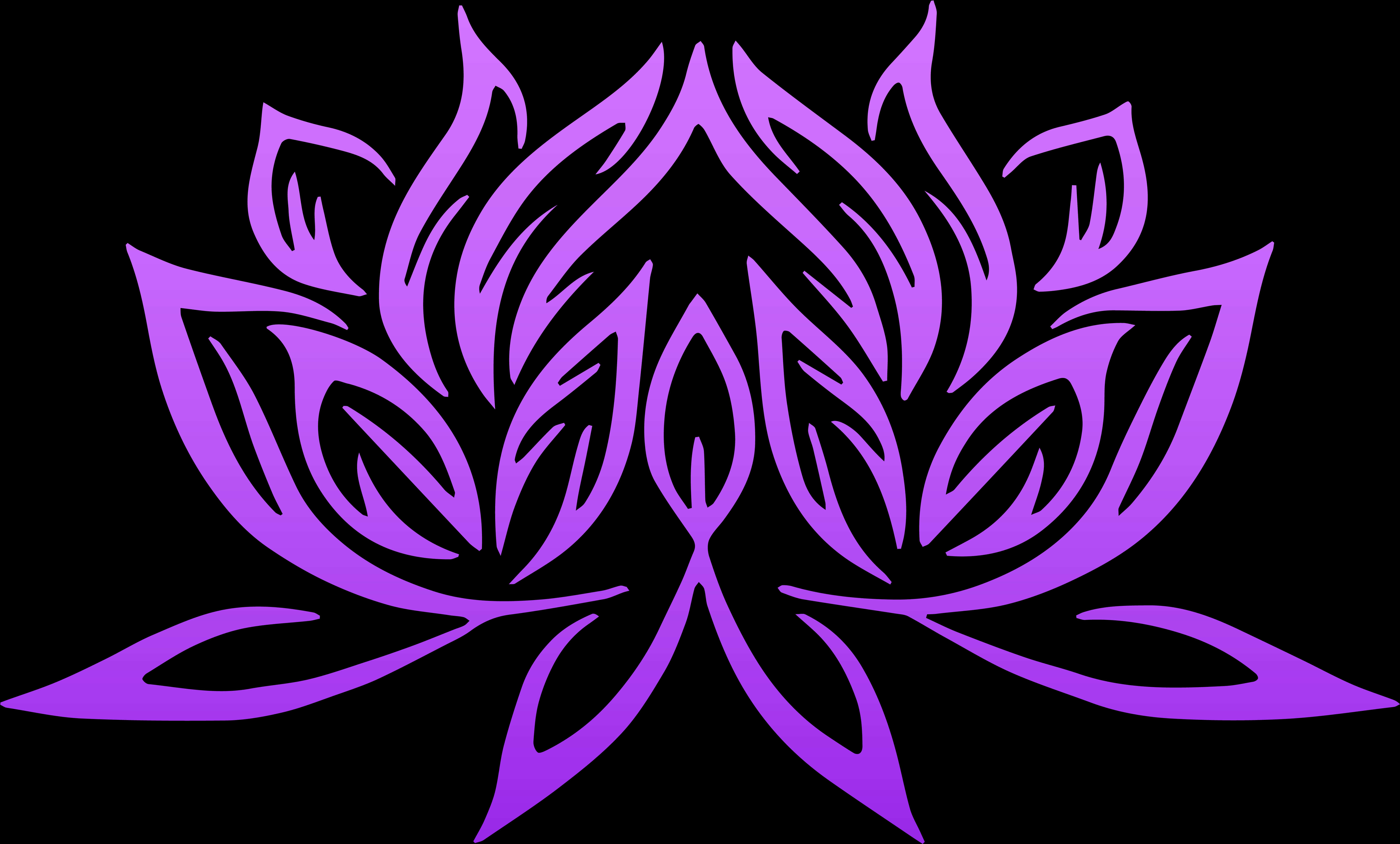 Massages Clipart Lotus - Lotus Flower Black And White Border, HD Png Download PNG with transparent background