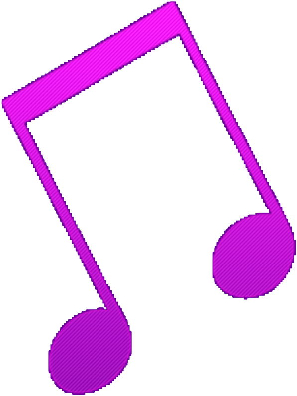 Purple Music Note Graphic