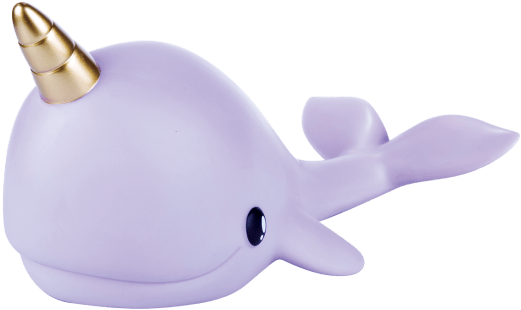 Purple Narwhal Toy Figure