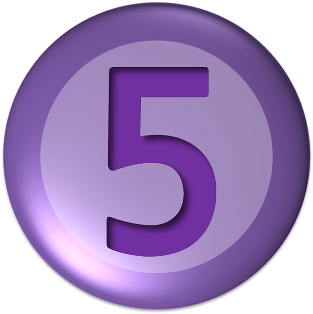 Purple Number5 Icon