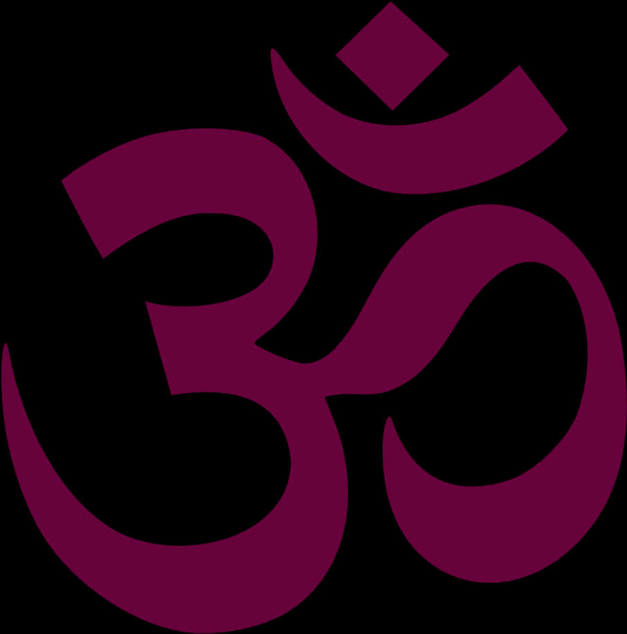 Purple Om Symbol