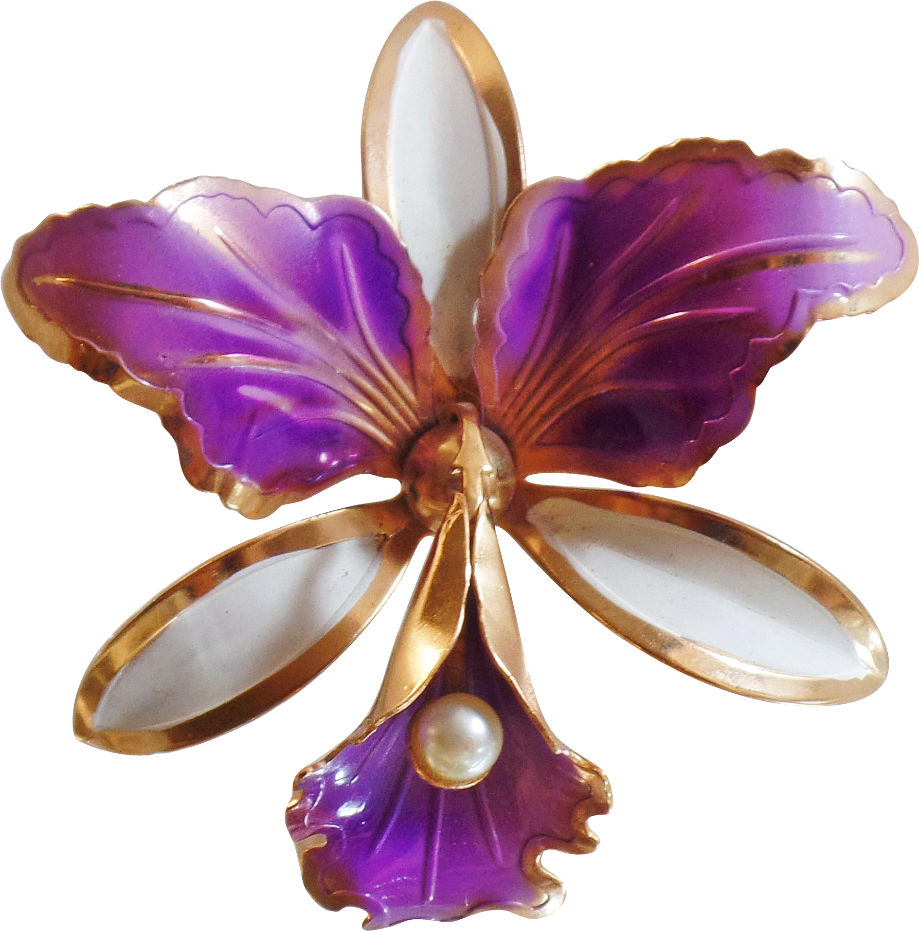 Purple Orchid Brooch Jewelry