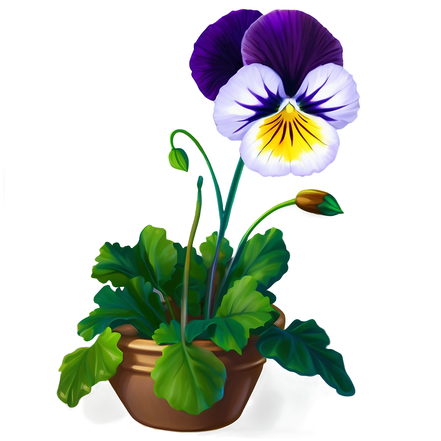 Purple Pansy PNG ffn PNG with transparent background