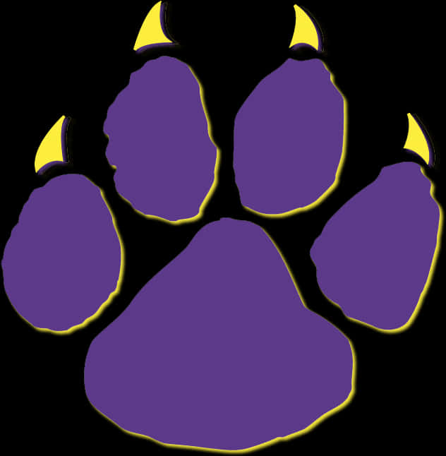 Purple Paw Print Tattoo Design