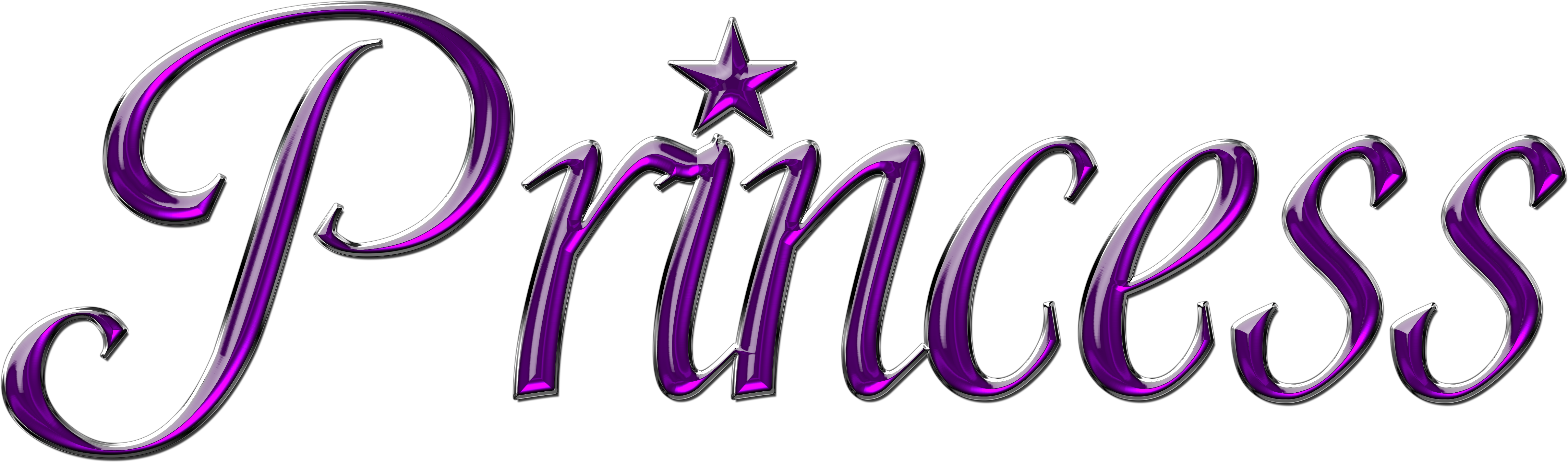 Purple Princess Text Graphic