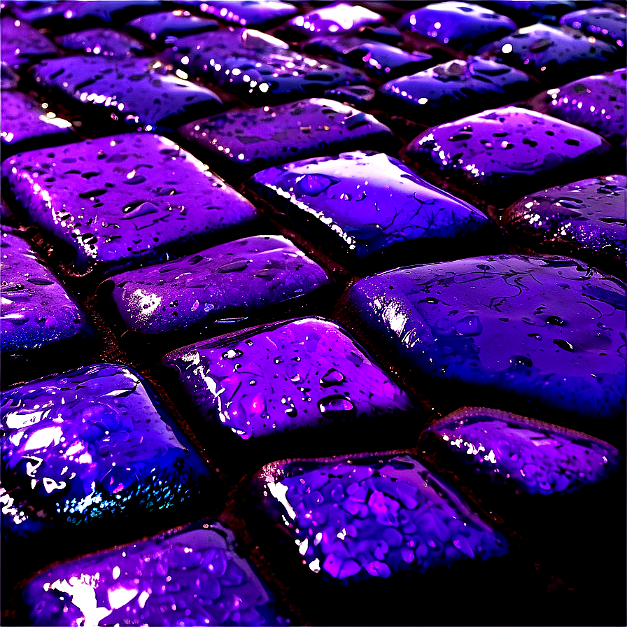 Purple Rain On Cobblestone Png Xkl