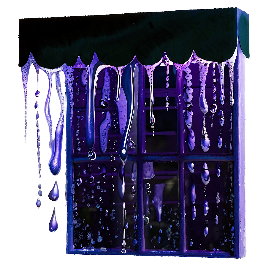 Purple Rain On Window Pane Png Ojg