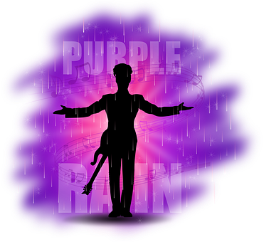 Purple Rain Silhouette Guitarist